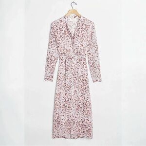 Cloth & Stone Leopard Maxi Flowy Shirtdress